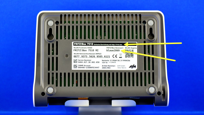 Unterseite der AVM Fritzbox 7510 (Bild: Harald Karcher)